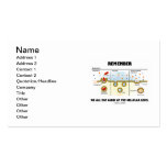 Remember We All Eat Alike At The Cellular Level Business Card Template