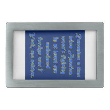 Remember When Foreign Wars Rectangular Belt Buckles