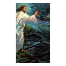Remembrance Card: Matthew 14:29-30 Business Card Templates
