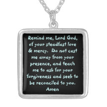 Remind me, Lord God, of your steadfast love & merc Necklace