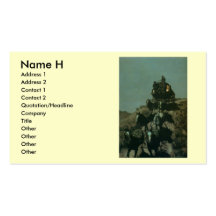 Remington's Old Stagecoach of the Plains (1901) Business Card Template