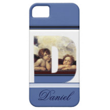 RENAISSANCE ANGEL D LETTER Winged Cherub Monogram