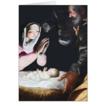 Renaissance Art Christmas Nativity Scene Card