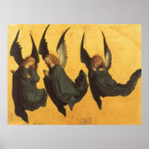 Renaissance Christmas Angels, Master of Housebook Print