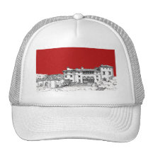 Renaissance museum red mesh hats
