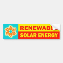 Renewable Solar Energy Bumper Sticker