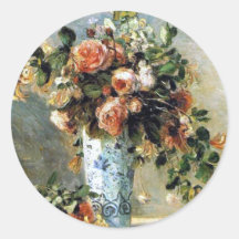 Renoir Roses and Jasmine Painting Sticker