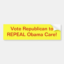Repeal Obama Care Bumper Stickers