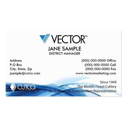 Representative & Manager Business Cards