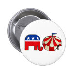 Republican Circus Elephant and Tent Pinback Buttons