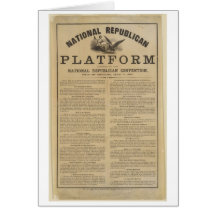 Republican National Convention Platform 1860 Greeting Card