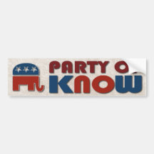 Republicans: Party of Know Bumper Stickers
