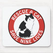 Rescue a Cat, Save Nine Lives Mouse Pad