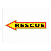 Rescue Arrow - Left Post Cards