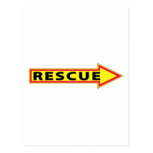 Rescue Arrow - Right Postcard