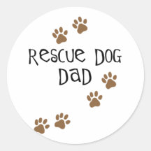 Rescue Dog Dad Stickers