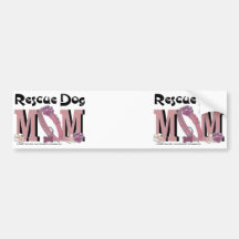 Rescue Dog MOM Bumper Stickers