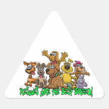 Rescue Dogs are the best Breed Triangle Sticker