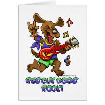 RESCUE DOGS ROCK GREETING CARD