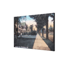 Residential Scene on Riverside Drive Gallery Wrapped Canvas