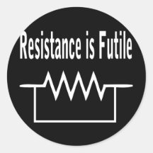 Resistance is Futile Round Sticker