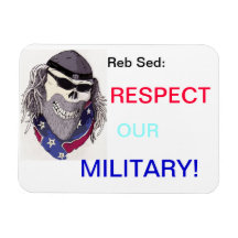 RESPECT OUR MILITARY VINYL MAGNET