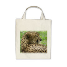 Resting Cheetah Grocery Tote Bag