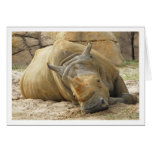 Resting Rhino Card