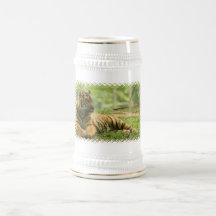 Resting Tiger  Beer Stein Coffee Mug
