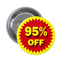 RETAIL SALE BADGE - 95% OFF PIN