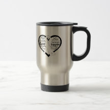 Retinoblastoma Heart Ribbon Collage Coffee Mug