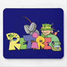 Retired Gone Fishing Mousemats