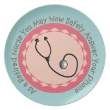 Retired Nurse Plate