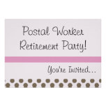 Retired Postal Worker Party Invitations USPS