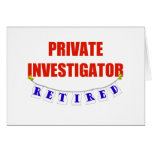 RETIRED PRIVATE INVESTIGATOR CARD
