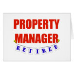 RETIRED PROPERTY MANAGER GREETING CARD