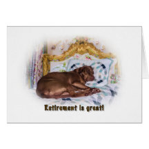 Retirement, Congratulations, Sleeping Dog, Card