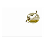 Retriever Dog Training Jumping Hurdle Retro Business Cards