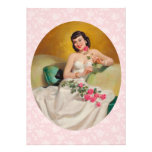 Retro 1950s Valentines Day Dinner Personalised Announcement