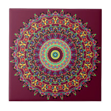 Retro 50's Reds Kaleidoscope Tiles