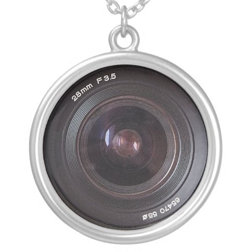 Retro 80s Camera Lens Sterling Silver Jewellery Personalized Necklace
