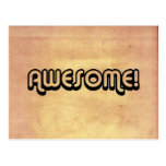 Retro 80s Grungy Awesome! Aged Old Paper Post Card