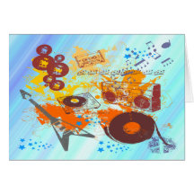 Retro 80's Music Greeting Card