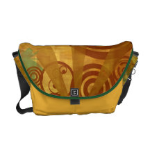 retro art abstract design purse courier bags