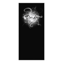 Retro Atomic Bride - Black & White Customised Rack Card