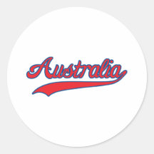 Retro Australia Round Sticker