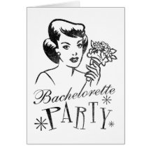 Retro Bachelorette Party Greeting Card