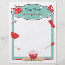Retro baking and cooking Flyer Letterhead