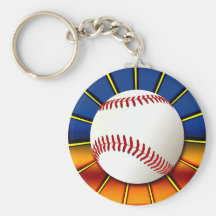 Retro Baseball Key Chain