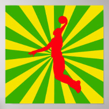 Retro Basketball Player Poster